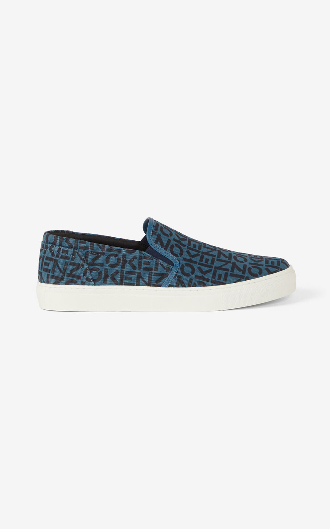 Kenzo K Skate Monogram laceless Tornacipő Férfi Sötét Kék | ID.571669